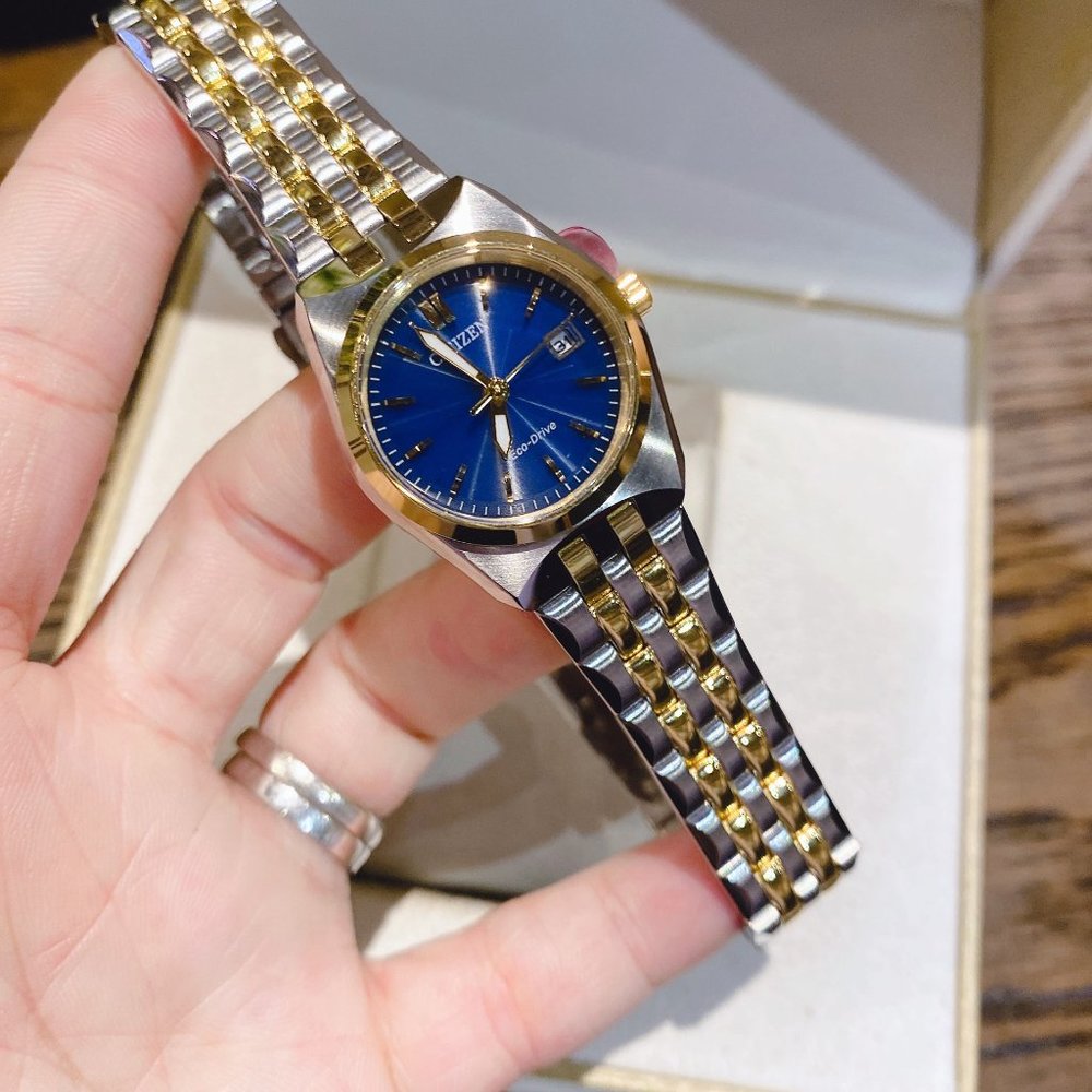 🔥Citizen Women's Calendar Blue Two-Tone Watch
